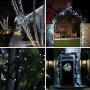 Christmas String Lights End-to-End Plug 8 Modes 108FT 300 LED IP55 Outdoor Waterproof UL Certificated Indoor Fairy Lights Halloween Garden Patio Wedding Christma Trees Parties Decoration White Light