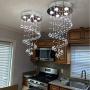 Modern Crystal Chandelier Rain Drop Lighting Fixture (5 Lights)