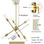 Rottogoon Sputnik Chandelier, 6 Lights Modern Chandelier, Pendant Lighting Ceiling Light Fixture for Hallway, Bar, Foyer, Living Room, Dining Room, Kitchen, Bedroom (Gold, Brushed Brass) Rottogoon Sputnik Chandelier, 6 Lights Modern Chandelier, Pendant Lighting Ceiling Light Fixture for Hallway, Bar, Foyer, Living Room, Dining Room, Kitchen, Bedroom (Gold, Brushed Brass)