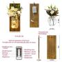 Decorative Mason Jar Wall Decor Rustic Wall Art Sconces Wall Decorations for Living Room Green Fake Plant Artificial Flowers and LED Strip Lights Design Home Bathoom Room Decor