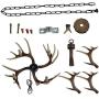 Antler Chandelier 4 Light 24.5'' Diameter X 15.75'' Tall BN-1033-4 BR Antler Chandelier 4 Light 24.5'' Diameter X 15.75'' Tall BN-1033-4 BR