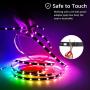 Olafus 65ft Smart RGB LED Strip Lights Kit, Music Synch WiFi Tape Lights with Remote, 24V 20m Strip with 600 LEDs 5050, Dimmable Color Changing Lighting Strips, Compatible with Alexa, Google Assistant