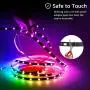 Olafus 65ft Smart RGB LED Strip Lights Kit, Music Synch WiFi Tape Lights with Remote, 24V 20m Strip with 600 LEDs 5050, Dimmable Color Changing Lighting Strips, Compatible with Alexa, Google Assistant