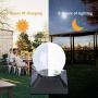 POWGDLT Solar Post Cap Lights Outdoor - Waterproof LED Fence Post Solar Lights for 3.5x3.5/4x4/5x5 Wood Posts in Patio, Deck or Garden Decoration Cool Light 4 Pack