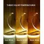 Spiral LED Table Lamp, Modern 3 Colors Dimmable Desk Lamp with Minimalist Lighting Design & Touch Controller, Creative Stylish Smart Lamp for Bedroom, Office, Home (Gold)