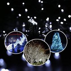 DooVee Solar String Lights, 72ft 200 LED Solar Fairy Lights with 8 Modes, Waterproof Outdoor String Lights for Patio, Garden, Party, Christmas, Holiday Decorations (White)