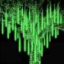Roytong Waterproof Cascading LED Meteor Shower Rain Lights Outdoor for Holiday Party Wedding Christmas Tree Party Tree Decoration Birthday Gift (Green, 11.80)