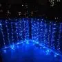 Blue Curtain Lights for Decorations, 10 Ft Connectable String Lights with 8 Twinkle Modes Led Fairy Lights for Bedroom, Waterproof Outdoor String Lights for Party Wedding Decorations Twinkle Lights