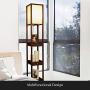 Brightech Maxwell Drawer Edition - Shelf & LED Floor Lamp Combination - Narrow Nightstand with Light Attached - Tower End or Side Table for Office & Bedroom - Havana Brown Brightech Maxwell Drawer Edition - Shelf & LED Floor Lamp Combination - Narrow Nightstand with Light Attached - Tower End or Side Table for Office & Bedroom - Havana Brown