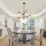 Sputnik Chandelier 6 Lights Modern Black Pendant Light Fixture Industrial Vintage Dining Room Kitchen Island Bedroom Lighting
