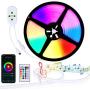 Lamomo Smart WiFi RGB LED Light Strips, Color Changing 16.4ft Strip Lights Phone App Control Works with Alexa, Silicone IP23 Waterproof Rope Lights with Remote Music Sync for Bedroom Outdoor Party
