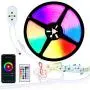 Lamomo Smart WiFi RGB LED Light Strips, Color Changing 16.4ft Strip Lights Phone App Control Works with Alexa, Silicone IP23 Waterproof Rope Lights with Remote Music Sync for Bedroom Outdoor Party