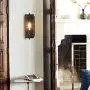 Wall Sconce,Rustic Vintage Bronze Wall Vanity Light Fixture with Glass Shade,Hardwired Wall Lamp for Living Room,Bedroom,Hallway,Kitchen,E26 Base,2 Pack