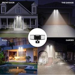 JUOYOU 20W Led Motion Sensor Flood Lights Outdoor, PIR Induction Lamp, Intelligent Light, Bright White, 6500K, IP65, 200W Bulb Equivalent, Super Bright Waterproof Security Floodlight