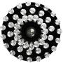 LITFAD Industrial Pendant Lamp Wrought Iron Vintage Retro Crystal Pendant Light - Adjustable 13'' Edison Metal Hanging Ceiling Light Chandelier with Hanging Crystal for Restaurant Living Room Cafe