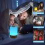 Night Light, Bedside Bedroom Lamp, Small Led Table Lamps, Smart Touch Control Lights, Battery Powered, Wireless Rechargeable lamp (Dimmable 3 Level Warm White Light, Six Colour Changing RGB)