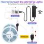 LED Strip Lights,32.8ft RGB LED Light Strip 5050 Smart Color Changing LED Strip Lights WiFi Waterproof LED Tape Lights Flexible 300 LEDs Strips Light Kit for Bedroom,TV,Cars