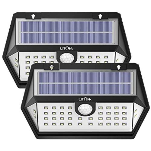 LITOM Solar Lights Outdoor, 40 LED Wireless Wide Angle Motion Sensor Light, IP65 Waterproof Security Solar Light, Three Working Modes for Front Door-2 Pack LITOM Solar Lights Outdoor, 40 LED Wireless Wide Angle Motion Sensor Light, IP65 Waterproof Security Solar Light, Three Working Modes for Front Door-2 Pack