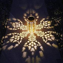 Solar Lantern Outdoor Solar Light Metal Hanging Solar Garden Lantern for Patio , Courtyard, Party, Walkway,Terrace, Garden, Lawn Decorative 1 Pc (Copper)