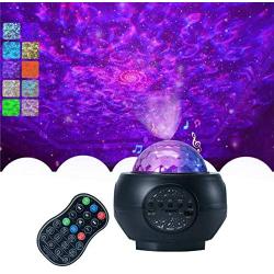 Star Projector, POCOCO Galaxy Projector, Starry Night Light Projector with LED Nebula Ocean Wave Hi-Fi Music Speaker and Remote Control, Gift for Kids and Adults Bedroom, Ceiling, Party, Gaming Room