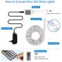 Daybetter Led Strip Lights 16.4ft with Remote Controller and Power Supply