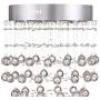 Aida Chrome Pendant Chandelier 17 3/4'' Wide Modern Pouring Bubble Crystal Glass Globes 7-Light Fixture for Dining Room House Foyer Kitchen Island Entryway Bedroom Living Room - Vienna Full Spectrum