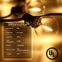 Outdoor Lights Patio 25FT, String LED Lights Waterproof with 25+1pcs Spare G40 Balcony Lights Bulbs Shatterproof for Backyard Porch Wedding Cafe, Hanging Lights for Birthday BBQ Party