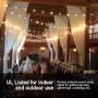 Banord 51FT Outdoor Shatterproof LED String Lights, Waterproof 17 Hanging Sockets with 18 x Dimmable LED Bulb Garden Light String, Waterproof Vintage Patio Lights for Wedding Party