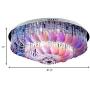 XINDAR Modern K9 Crystal Chandelier, Semi Flush Mount Lighting LED Ceiling Light Fixture Lamp for Dining Room Bathroom Bedroom Living Room (31.5 inch)