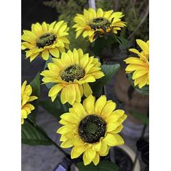 Solar LED Outdoor Lights | Sunflower Garden Lighting, Decorative Stake, Easy to Install, Large Realistic & Natural Looking Flowers for Courtyard, Front yard, Patio, Balcony, Entryway- 2Pc by 2BFFS.com