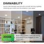 Sunco Lighting 6 Pack 5 Inch / 6 Inch Flush Mount Disk LED Downlight, 15W=100W, 3000K Warm White, 1050LM, Dimmable, Hardwire 4/6'' Junction Box, Recessed Retrofit Ceiling Fixture