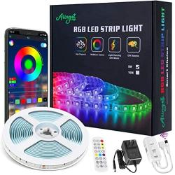 Led Light Strips Bluetooth 16.4ft RGB LED Strip Lights 16 Million Colors with Bluetooth Music Mobile APP Control, Led Strip for Home, Bedroom, Kitchen,TV, Party, DIY Decoration,Non-Waterproof