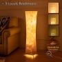 Floor Lamp, CHIPHY Dimmable Standing Lamp, 3 Levels Adjustable Brightness 12W/2 LED Bulbs(2400 Lumens, 100 Watt Equivalent) and Brown Fabric Shade, Modern for Bedroom and Kids Room