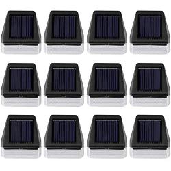 Maggift 12 Pack Solar Step Lights Outdoor Waterproof, Solar Powered Fence Lights Deck Lights Outside Night Lighs Decor for Steps Stairs Walkway Garden Fences Wall