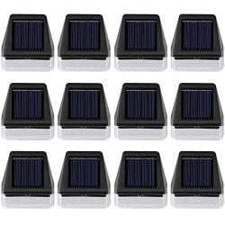 Maggift 12 Pack Solar Step Lights Outdoor Waterproof, Solar Powered Fence Lights Deck Lights Outside Night Lighs Decor for Steps Stairs Walkway Garden Fences Wall