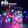 Christmas Fairy String Lights, 33Ft 100 LED USB String Lights with Remote - Upgraded 16 Color 12 Modes Waterproof Color Changing Twinkle Lights for Craft Bedroom Ceiling Wedding Party Christmas