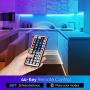 Sunity LED Strip Lights 32.8ft for Bedroom, with 8.2ft Long Power Cord, 44 Keys Remote Control, and 300 Bright 5050 RGB LEDs for DIY House/Kitchen/Ceiling/Bedroom Decoration
