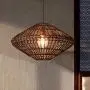 LITFAD Weave Geometric Suspension Light Natural Modern Pendant Lighting 1 Light Ceiling Hanging Light Fixture for Sitting Room Dining Room Hotel Restaurant