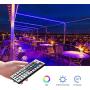 Led Strip Lights RGB Color Changing P511S 16.4ft 300 LEDs 5050 Color Changing Waterproof Flexible Led Lighting Kit with 44 Keys IR Remote Controller