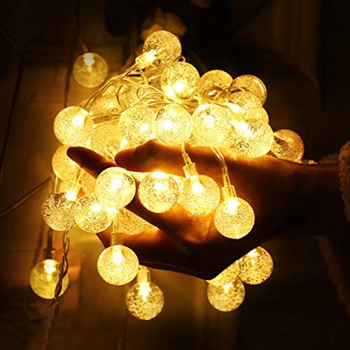 Globe String Lights Battery Operated Fairy Lights 80 LED Bulb with Remote Controller Waterproof Indoor Outdoor Decorative Hanging Lights for Bedroom Kids Room Dorm Christmas Party