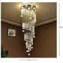 Saint Mossi Modern K9 Crystal Swirl Design Raindrop Chandelier Lighting Flush Mount LED Ceiling Light Fixture Pendant Lamp for Dining Room Bathroom Bedroom Livingroom 7 GU10 Bulbs D20 X H70