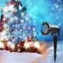 Christmas Snow Light with Remote Control for LandscapeDecorative Lighting Rotatable Blue forHalloween Xmas