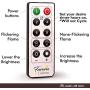Furora LIGHTING LED Flameless Candles with Remote Control, Set of 8, Real Wax Battery Operated Pillars and Votives LED Candles with Flickering Flame and Timer Featured - Crystallized White