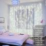 White Curtain Lights String,9.8Ftx9.8Ft 300 LED Hanging Fairy Lights with Remote for Bedroom Wall Decor,Sync Music Setting & 8 Modes with Auto On/Off Timer