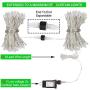 Qunlight Star 304 LED 9.8ftx9.8ft 30V 8 Modes with Memory Window Curtain String Lights Wedding Party Home Garden Bedroom Outdoor Indoor Wall Decorations(Cool White)