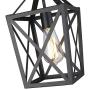 Zeyu Ceiling Pendant Light, Industrial Hanging Light Fixture with Metal Cage in Black Finish, ZD18 M1L