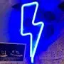 Lightning Bolt Neon Sign for Wall Decor,USB or Battery Decor LED Signs,Neon Lights for Bedroom,Light Up Signs Decorative Neon Light Sign for Home,Christmas,Party,Kids Living Room(Blue)