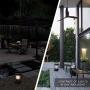 FLORNIA Outdoor Hanging Lantern Rechargeable LED Metal Patio Waterproof Light for Table Pathway Deck Yard Camping IP44