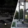 FLORNIA Outdoor Hanging Lantern Rechargeable LED Metal Patio Waterproof Light for Table Pathway Deck Yard Camping IP44