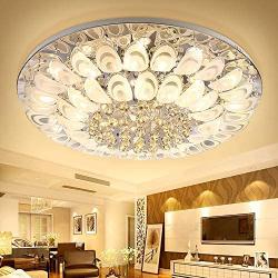 Modern K9 Crystal Luxury Ceiling Lamp Chandelier Modern Flush Mount LED Pendant Lighting 6 Color Light Gradient Mode for Dining Room Bathroom Bedroom Livingroom (Dia 31.5/80cm)